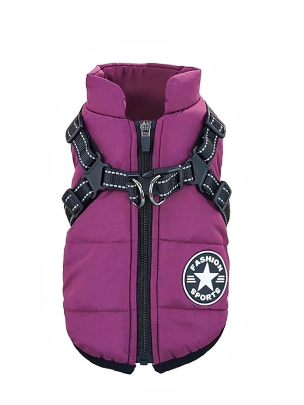 Never Used Fashion Sports Waterproof Winter Dog Jacket with Built-in Harness for
